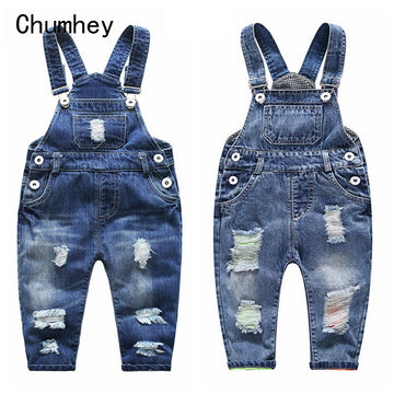 1-5T Jeans Overalls for Toddler Boys & Girls